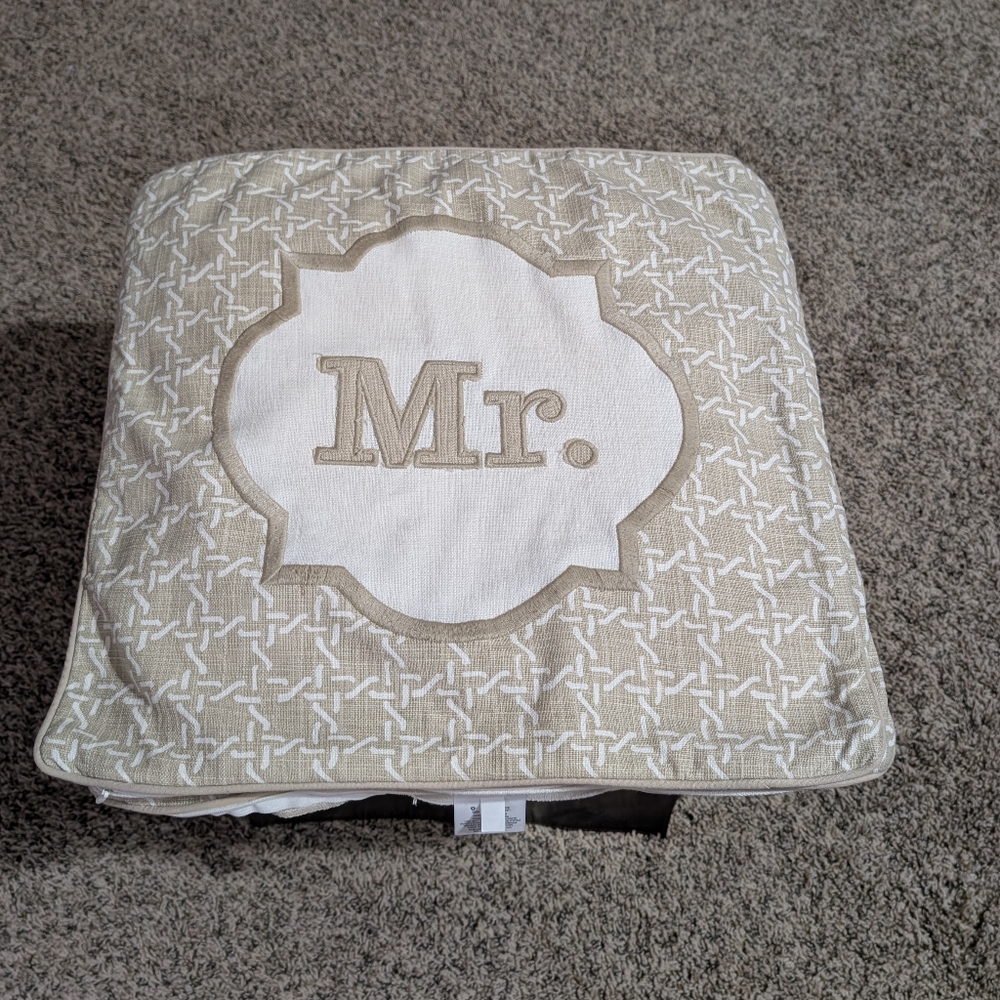 Monogram Mr & Mrs Pillow Covers